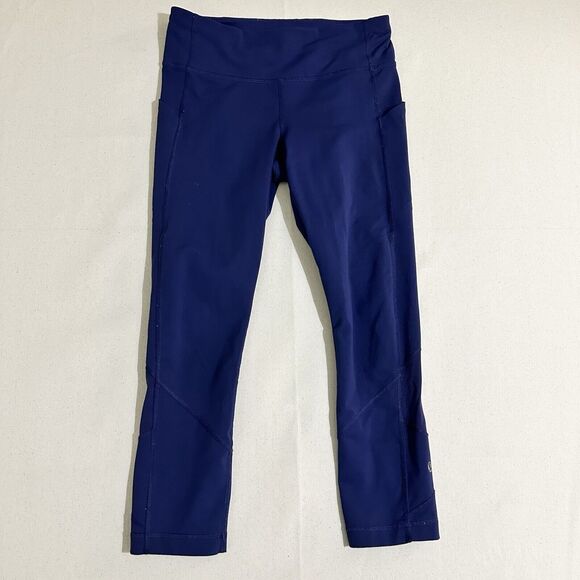 Lululemon Crop Legging Blue Size 4 - Picture 1 of 11